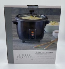 Reiskocher 3-TASSEN Unbenutzt *Nur Geöffnet 220-240 Simply Perfect 300W Kochen 