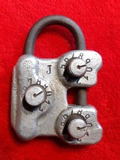 Zahlenschloss Aluminium mit Stahlbügel  Vorhängeschloss alt