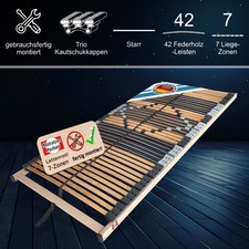 Qualitäts Lattenrost 7 Zonen 42 Leisten UV Maße 70 80 90 100 120 140 x 200cm