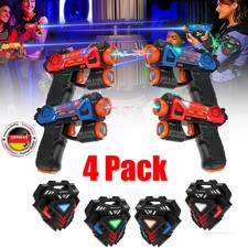 4PCS Laser Tag Guns Set Infrarot Laserpistolen Kinder Spielzeug Pistole Geschenk