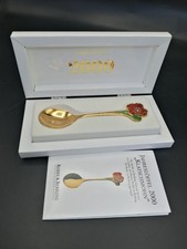 Robbe & Berking Jahreslöffel 2000 Klatschmohn OVP Emaille Silber 925 Gold