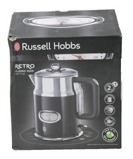 Russell Hobbs Wasserkocher 1,7liter, 2400W, Retro Schwarz & polierter Edelstahl