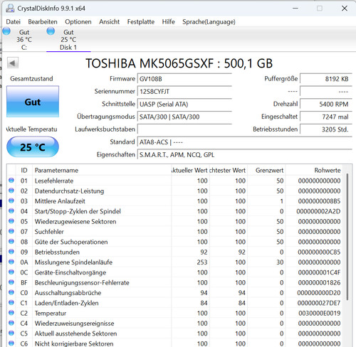 Toshiba 500gb mk5065gsxf - toshiba,
