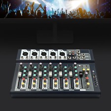 Pro 7-Kanal Audio Mixer Bluetooth USB Sound Verstärker Konsole Mischpult Console