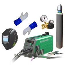 Migatronic Focus TIG 161 DC HP PFC WIG Schweißgerät Komplettset + Schweißhelm