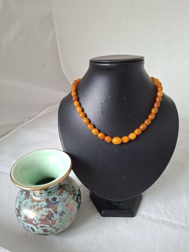 Antike bernsteinkette art deco - art,