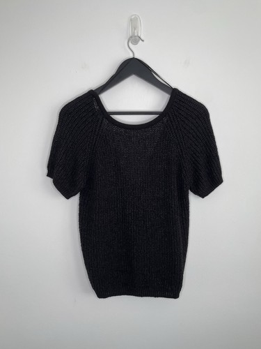 Damen schwarz strick top - tu,