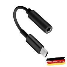 USB Typ C auf zu Aux 3,5mm Klinke Kopfhörer Audio Adapter für Handy, Schwarz