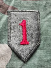 Army Patch Abzeichen Aufnäher der 1. Infantry Division für die Woodland Uniform 