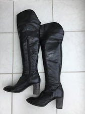 Designer  Overknee Leder Stiefel Gr 39 NP 249,-€ schwarz