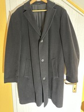 Mantel Herren Mc Neal Schwarz Gr. 54, Wollmischung elegant leicht Klassisch
