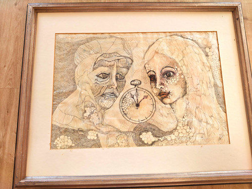 Aquarell tusche gemälde - tusche,