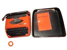 1970er Privileg 300T  Schreibmaschine im Koffer orange Vintage  wie ne