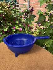 Tupperware Standsieb Sieb Durchschlag Abtropfsieb Saladin blau