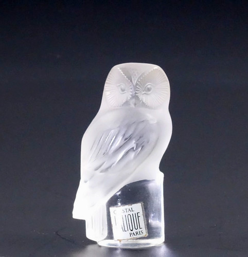 Lalique glas skulptur eule - glas,