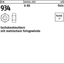 Sechskantmutter din 934 - m, 35