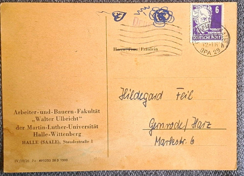 Ganzsachen postkarte pf - 6,