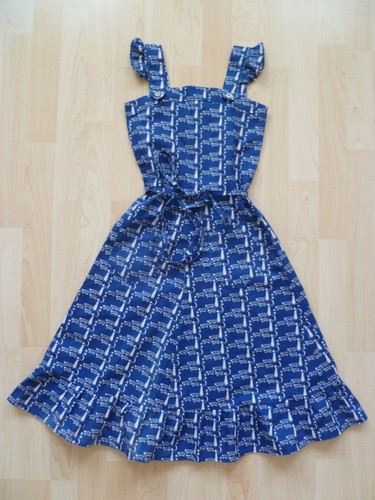 Kleid mädchen 128 blau - gr,