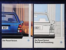 VW Passat Variant Typ 32 B, Prospekt 1.1987 mit der Beilage technische Daten