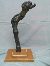 Stele Skulptur Deko Statue, Kunstobjekt Naturholz, Holz P 74