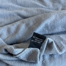 Weicher Schöner Schal Stola, Hellgrau Silber Von Roeckl, Aus Merinowolle Seide