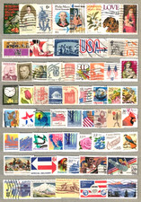 Vereinigte Staaten. Großes Los (60) verschiedener Briefmarken der USA. Gestempel