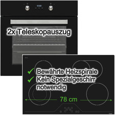 Backofen Set Schwarz