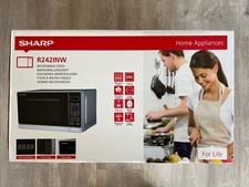 Sharp R-242INW 20 Liter 800 Watt Magnetron Mikrowellenherd - Silbermetallic