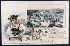 AK - Prägekarte Dirndl in