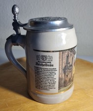 seltener alter Bierkrug mit Zinndeckel 🔥 Kulmbacher Reichelbräu 🔥 TOP s. Fotos