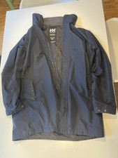 Helly Hansen 2xl Jacke lang Navy Blau Winterjacke Parka Mantel gefüttert Kapuze