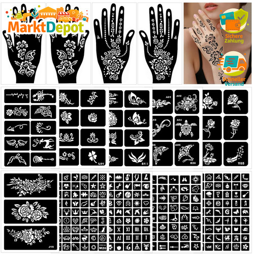 Henna schablonen 247 stück - 247,
