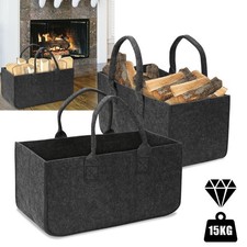Aufbewahrungskorb Kaminholzk Filzkorb Holzkorb Dunkelgrau Brennholzkorb XXL