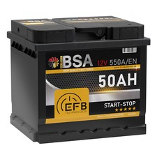 EFB Batterie 50Ah 12V 550A/EN Start Stop Batterie Autobatterie statt 55ah 