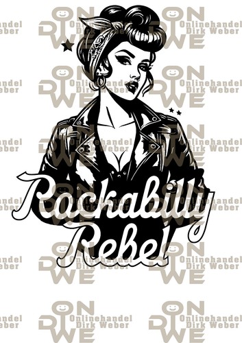 Aufkleber rockabilly rebel - aufkleber, "rockabilly