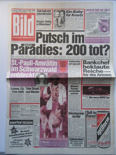 Bild zeitung 1988 kati - bild, 4.11.1988,