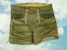 original Seppelhose stabile stark verspeckte kurze Doppelzipp Lederhose Gr.48
