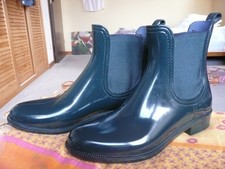 Tommy Hilfiger Damen Schuhe Stiefelette Gummi Gr. 37 - Petrol