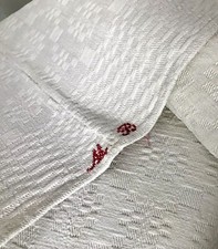 Antik 134 x 96 Natur Leinen Bauernleinen Monogramm MB grob Schön!