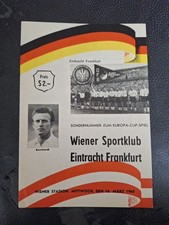 Eintracht Frankfurt : Wiener SC 16.3.1960 Programm Bundesliga DFB Europapokal