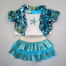 Build A Bear blau Pailletten