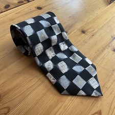 CLC Cavenline Krawatte 100% Seide Blau geometrisch Florales Design 152 X 10 cm