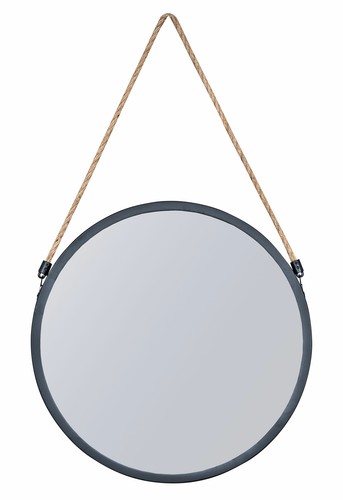 Spiegel 30cm rund schwarz - 30cm,