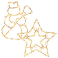 2er Set Fensterbilder 2x35 LED