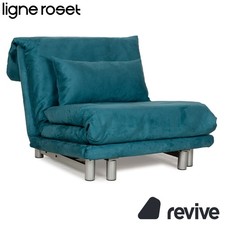 Ligne Roset Multy Stoff Sessel Blau Petrol Schlaffunktion Neubezug