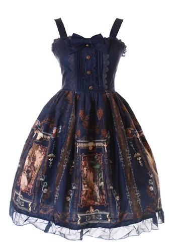 Jsk blau vintage gemälde - blau,