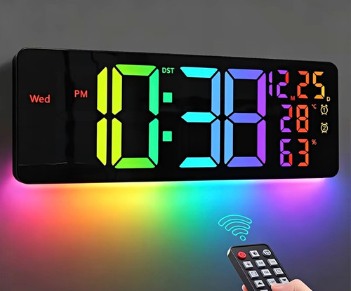 Digitale led wanduhr rgb - led-wanduhr,
