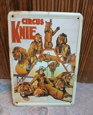 Blechschild PK Circus Knie Zirkus Tiere Cirque Löwen vintage retro Postkarte