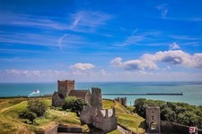 Blick von Dover Castle Kent A3