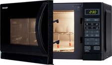 Sharp Mikrowelle 20L 800W Grill 2in1 schwarz Standgerät Touch-Steuerung